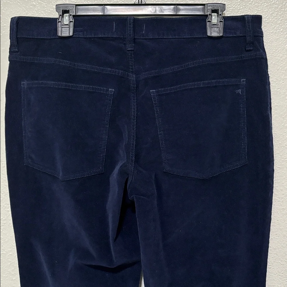 Madewell Women Corduroy Pants Straight Leg Dark Blue Kick out Sz 31 New Midrise - Picture 4 of 14